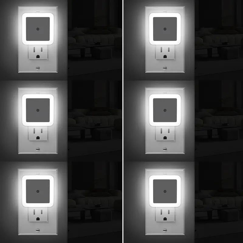 Night Lights Plug into Wall 6-Pack, Plug in Night Light, Dusk to Dawn Nightlight Led Night Lights