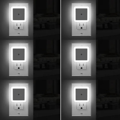 Night Lights Plug into Wall 6-Pack, Plug in Night Light, Dusk to Dawn Nightlight Led Night Lights