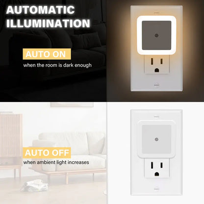 Night Lights Plug into Wall 6-Pack, Plug in Night Light, Dusk to Dawn Nightlight Led Night Lights