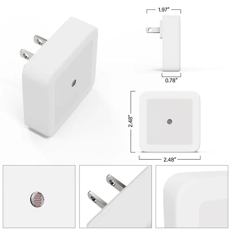 Night Lights Plug into Wall 6-Pack, Plug in Night Light, Dusk to Dawn Nightlight Led Night Lights