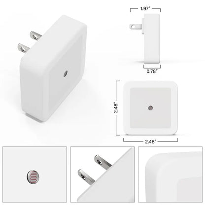Night Lights Plug into Wall 6-Pack, Plug in Night Light, Dusk to Dawn Nightlight Led Night Lights